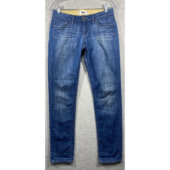 Paige Jeans Women's Size 26 (30x29) Skyline Ankle Peg Denim‎ Distressed Grunge - Picture 1 of 16